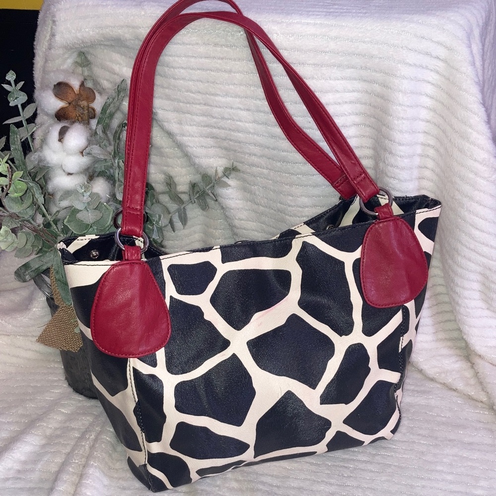 Stylish Black and Red Tote Bag